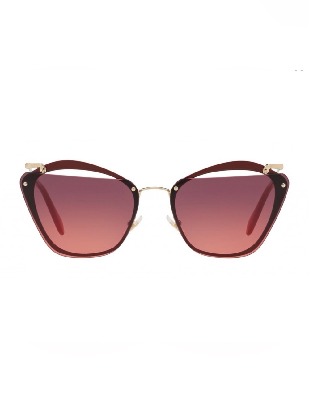 Miu Miu MU 52RS Pink Gradient Cat-Eye Sunglasses
